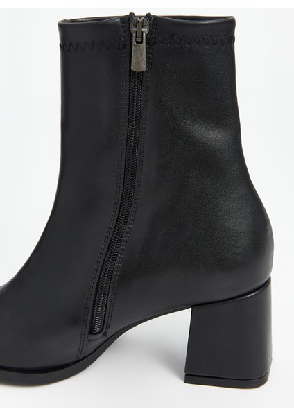 Yeni Sezon Deri Görünümlü Kadın Topuklu Ayakkabı fırsatları