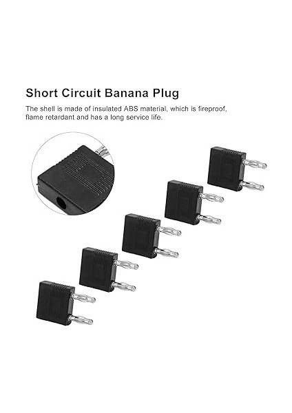 4mm Kısa Devre Muz Tapası Abs Kabuğu 1 Dişi Invertörler Için 2 Erkek Konektör, Kaynak Makineleri [5pcs] (Black) fırsatları