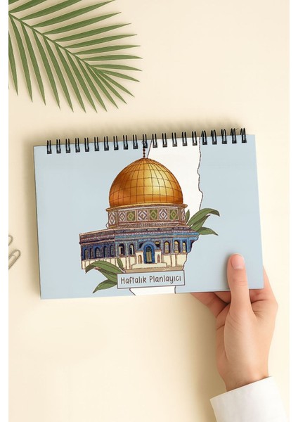 Haftalık Planlayıcı A5 Defter, Esnek Ince Karton Kapaklı, 1 Yıllık Planlayıcı, Kudüs'lü fiyatları