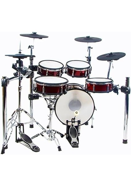 Drums Kit Acoustic Drum Style Five Drums Four Cymbals Electronic Drums Musical Instrument With Iron Drum Stand Professional Electronic Drums Set fiyatları