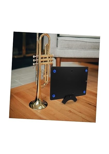 Rüzgar Müzik Standı Fransız Kornası Standı Sağlam Trompet Tutucu Hafif Müzik Standı Trompet Stand Enstrüman Askı Trombon Standı Masa Üstü Müzik Standı Sayfa Sahibi Plastik Siyah indirimleri