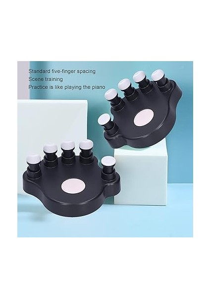 Piyano Parmak Eğitmeni 2 Adet Piyano Parmak Eğitmenleri Abs Silikon El Düzelticiler Kuvvet Antrenmanı Için Ortez Aletleri Gitar Parmak Gücü, Parmak Egzersizi ve El Güçlendirici Piyano ( modelleri