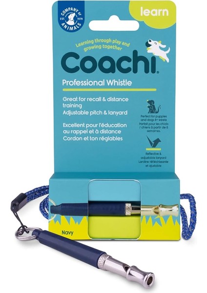 Of Animals, Profesyonel Düdük, Ayarlanabilir Ses Yüksekliği, Geri Çağırma Antrenmanı, 41140A, Lacivert