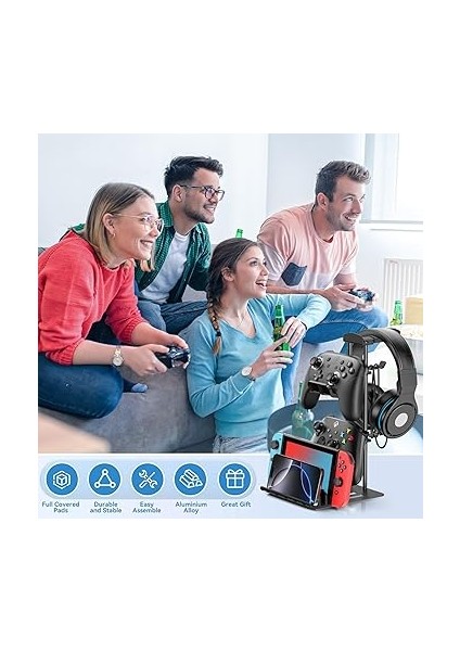 Oyun Kulaklığı Standı, Kumanda Tutucu ve Kulaklık Tutucu, Masa, Alüminyum Çubuklu Kulaklık Standı, Evrensel Kulaklık Standı, Anahtar, iPad Cep Telefonu Için indirimleri