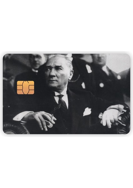 Aksesuar Mustafa Kemal Atatürk Kart Kaplama Sticker Kart Etiketi