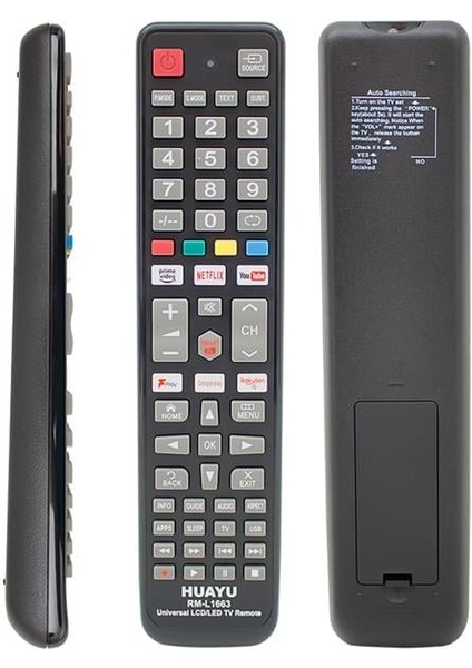 Huayu RM-L1663 Netflix-Youtube-Prime Video-Google Play Tuşlu Universal LCD LED Tv Kumandası