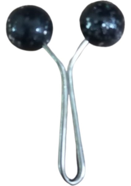 Eşarp Klipsi Top Simli Siyah 1 Adet