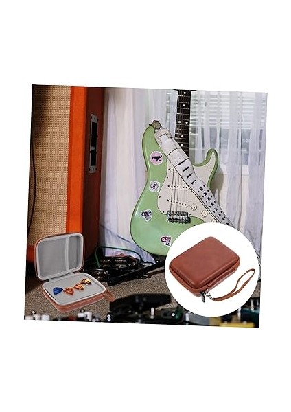 Depolama Çantası Elektro Gitar Seçim Tutucu Gitar Seçim Çantası Gitar Enstrüman Seçim Çantası Gitar Seçim Depolama Elektro Gitar Seçim Kutusu Gitar Seçim Tutucu Çantası Eva Brown indirimleri