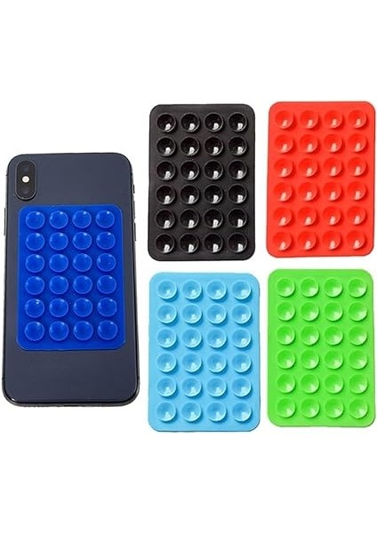 Telefon Tutucu Ped, Renkli Kare Tasarım, Otomobil ile Uyumlu Telefon Sabitleyici, Ultra Güçlü Vantuzlu (Lacivert) fiyatları