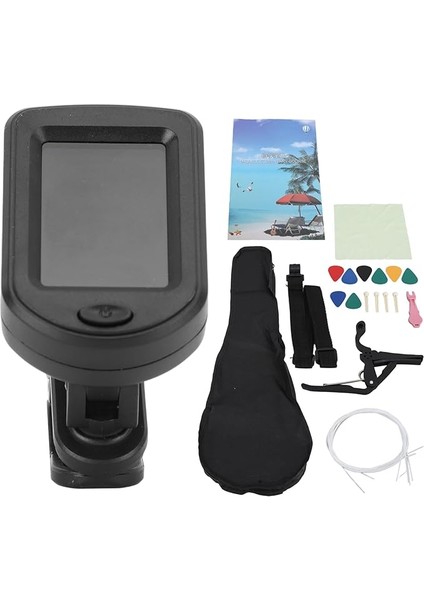 Gitar Aksesuarları Kiti ile Gitar Dizeleri Akortçular Pena Gitar Askıları Halk Klasik Komple Set 21 Inç Ukulele Aksesuarları