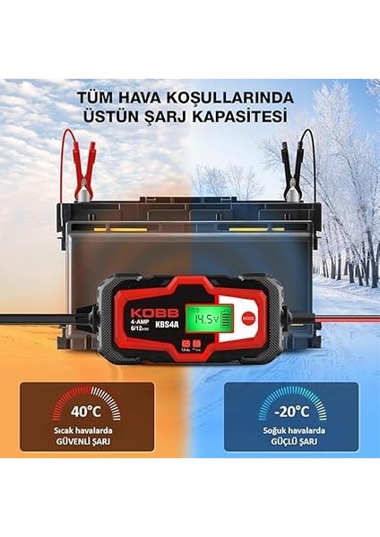 KBS4A 6/12V 120A Dijital Akü Şarj/akü Bakım/desülfatör ve Power Supply modelleri