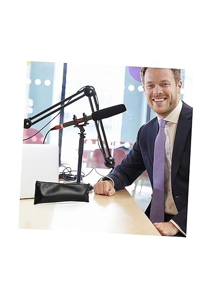 3 Adet Mikrofon Saklama Çantası Sırt Çanta Mikrafon Mikrofonu Mikrofon Çanta Kayıt Oyun Organizer Çanta Kablosuz Mikrofon Seyahat Için Mikrofon Kılıfı Mikrofon Sahibi Pu Black fiyatları