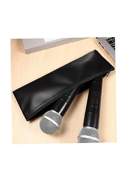 3 Adet Mikrofon Saklama Çantası Sırt Çanta Mikrafon Mikrofonu Mikrofon Çanta Kayıt Oyun Organizer Çanta Kablosuz Mikrofon Seyahat Için Mikrofon Kılıfı Mikrofon Sahibi Pu Black indirimleri