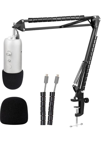 Blue Yeti Mikrofon Kolu, Pop Korumalı, Profesyonel Mikrofon Standı, Blue Yeti, Yeti Pro ve Yeti x Mikrofon Kolu ile Uyumlu