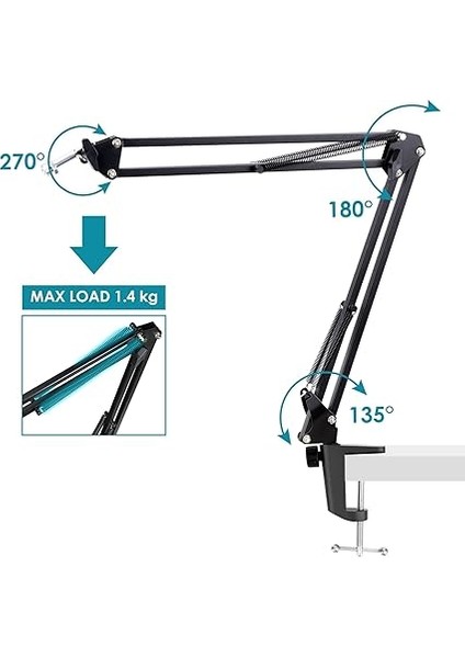 Blue Yeti Mikrofon Kolu, Pop Korumalı, Profesyonel Mikrofon Standı, Blue Yeti, Yeti Pro ve Yeti x Mikrofon Kolu ile Uyumlu indirimleri