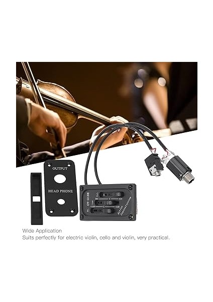 Elektrikli CV-210E Için Ayarlanabilir Keman Pikap Sessiz Eq Ekolayzer Aksesuar Kiti, Akustik Için Ideal fırsatları