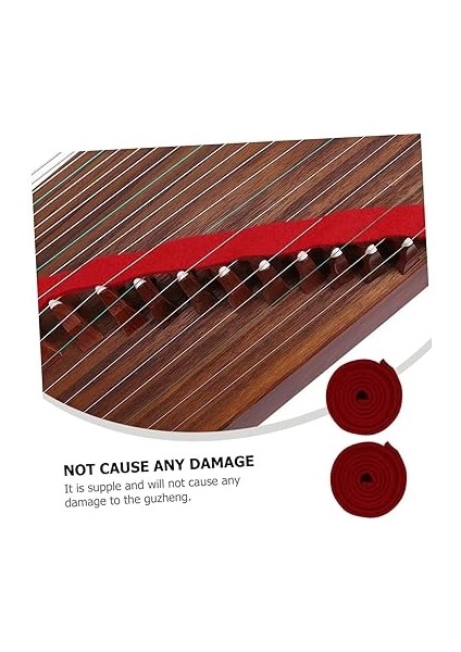 2 Adet Guzheng Zayıf Kemer Guzheng Için Sordine Basit Guzheng Pratik Susturucu Kullanışlı Guzheng Sessiz Guzheng Guzheng Dilsizler Guzheng Kaynağı Yün Karışımı Kırmızı modelleri