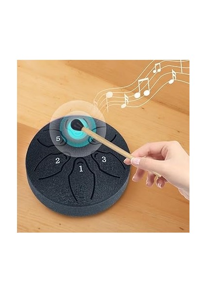 3 6 Ton Çelik Dil Tamburu, Dış Mekanlar Için, Yağmur Tamburu, Enstrüman, Mini El Tamburu, Ethereal , Koyu Yeşil indirimleri