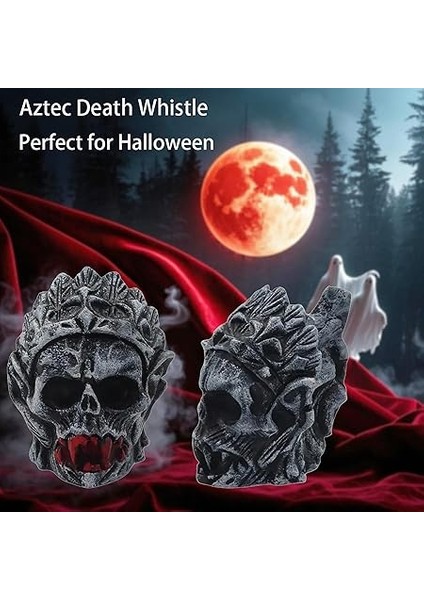 Aztek Ölüm Düdüğü - 125+ Desibel Insanın En Yüksek Çığlıkları, Cadılar Bayramı Için Antik Aztek Düdüğü, Dia De Los Muertos, Korku ve Tarih Hayranları Için Benzersiz Hediyeler (Siyah B) fırsatları