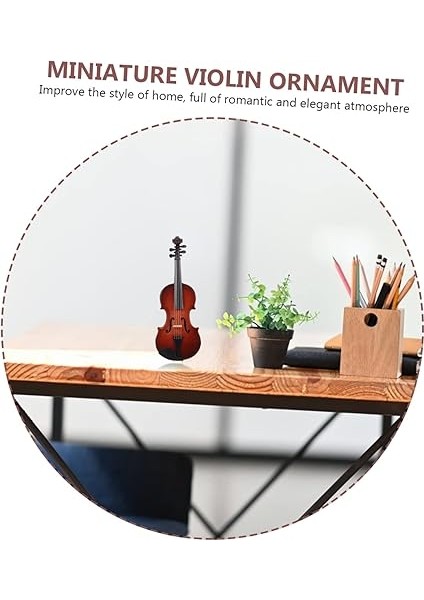 1set Ahşap Viyola Modeli Dekoratif Figür Gerçekçi Viyola Stüdyo Fotoğraf Aksesuarı Kasa ve Yay Desteği fiyatları