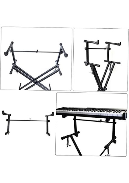 Elektronik Org Standı Standlı Klavye Adaptörlü Uzatma Rafı Kablosu Eğik Bom Kolu Ayarlanabilir Klavyeler Mikrofon Monitör Standı Sahne Teli Synth Kludge Standları Demir indirimleri