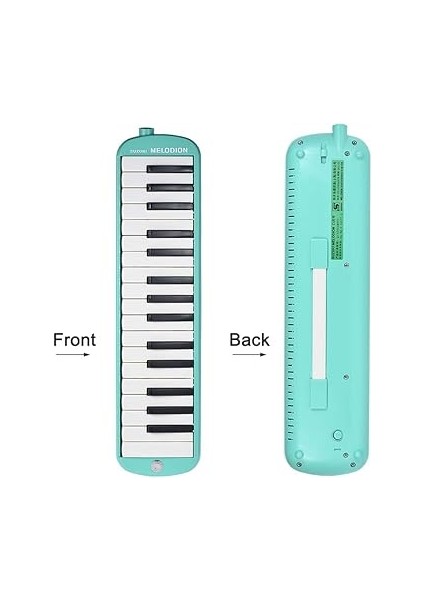 MX-32D Melodica Pianica 32 Piyano Tuşları Müzik Eğitimi Enstrümanı Uzun ve Kısa Lı Sert Kılıf Öğrenciler Çocuklar Için Yeşil 32 Anahtar fırsatları