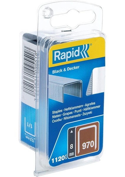 Zımba Teli Tip 970, 8 mm Zımba, 1.120 Adet, Black & Decker El ve Elektrikli Zımba Makineleri Için Düz Tel Kıskaçlar fiyatları