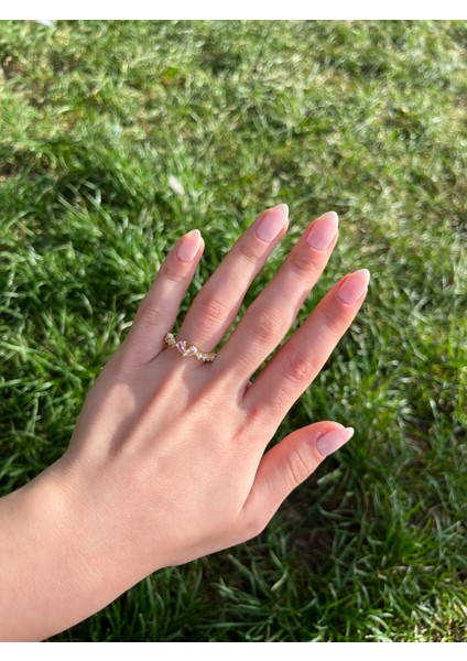 Olivia Taşlı Minimal Yüzük