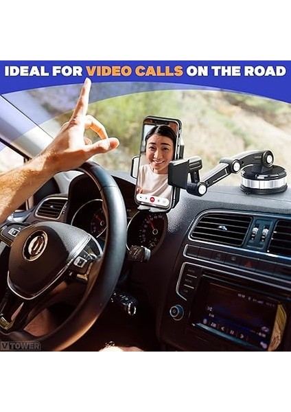 Araba Tır ve Kamyon Uyumlu Katlanır Araç Içi Telefon Tutucusu Mekanizmalı Dönebilir Başlık ve Dönebilir Tabanlı Uzun Hareket Özgürlüğü Sağlayan Cam, Konsola Sabitlenir Vakum ve Yapışkan Araç Tutucusu modelleri