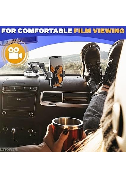 Araba Tır ve Kamyon Uyumlu Katlanır Araç Içi Telefon Tutucusu Mekanizmalı Dönebilir Başlık ve Dönebilir Tabanlı Uzun Hareket Özgürlüğü Sağlayan Cam, Konsola Sabitlenir Vakum ve Yapışkan Araç Tutucusu fırsatları