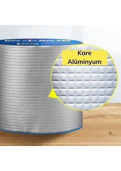 Yüksek Sıcaklık Dayanan Su Geçirmez Çatı Boru Duvar Çatlak Onarıcı Yapışkan Bant Folyo 5 cm