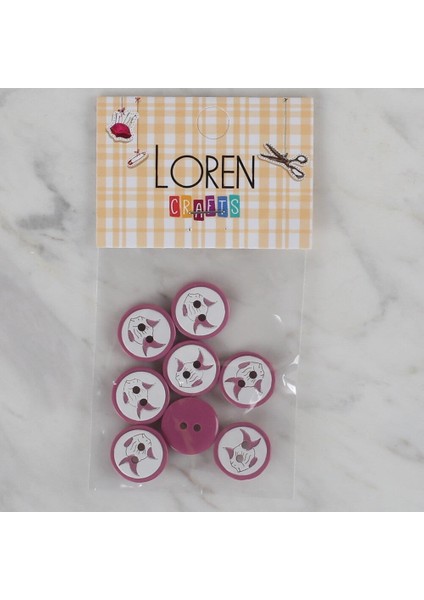 Crafts Vişne Çürüğü 8 Li Balık Düğme - 572