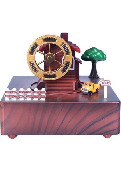 Şehir Etrafında Dönen Uçak Müzik Kutusu