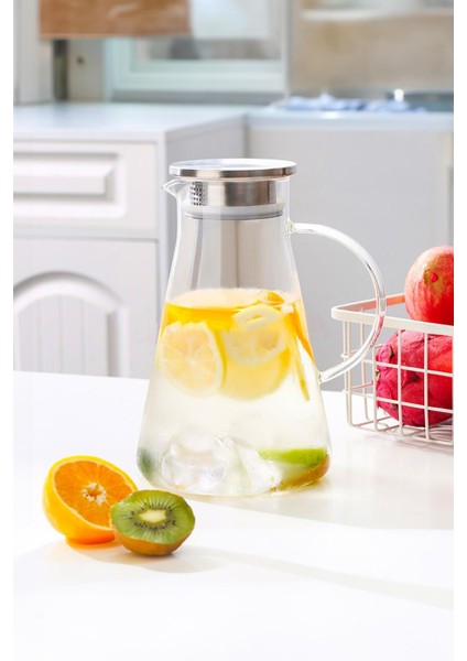 Borosilikat Cam Sürahi Karaf 1,5 LT-ASM0581