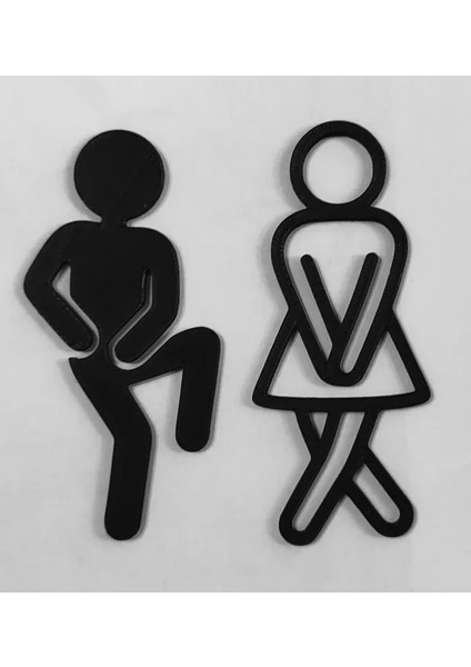 3D Baskı Komik Wc Kapı Figürü – Erkek & Kadın – 17 cm – Pla Malzeme – Duvara Monte – Çift Taraflı Bantlı – Tuvalet Giriş Dekoru fiyatları