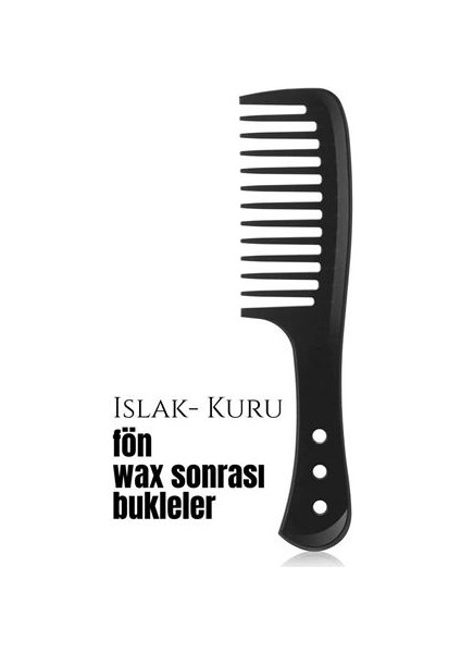 Turk Bukleli Saç Fön Wax Sonrası Tarak Karbon Nano Absolute Professional
