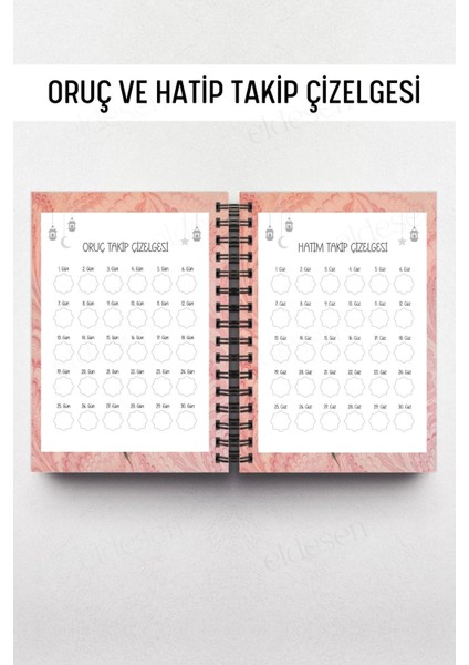 Ramazan Ajandası, Oruç, Hatim, Teravih, Günlük ve Aylık Planlayıcı, Sert Kalın Kapak, Tarihli fiyatları