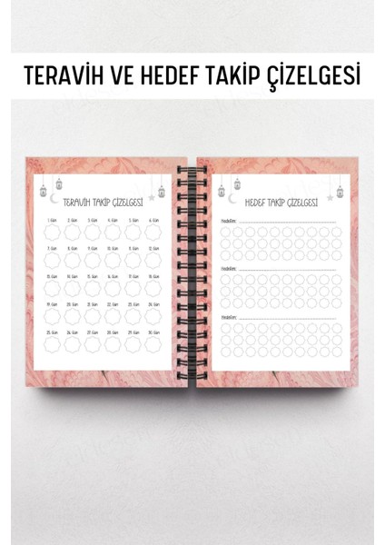 Ramazan Ajandası, Oruç, Hatim, Teravih, Günlük ve Aylık Planlayıcı, Sert Kalın Kapak, Tarihli fırsatları