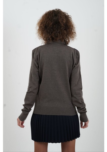 Lacivert Baklava Desen Polo Yaka Kazak fırsatları