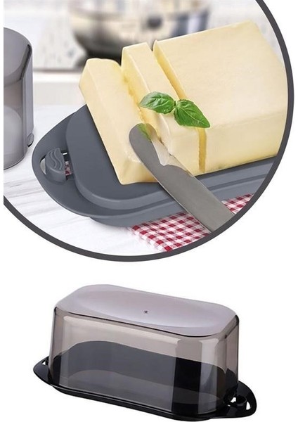 Dumles® Kilitli Plastik Kapaklı Kahvaltılık Tereyağlık Peynirlik Erzak Saklama Kabı AP-9428 modelleri