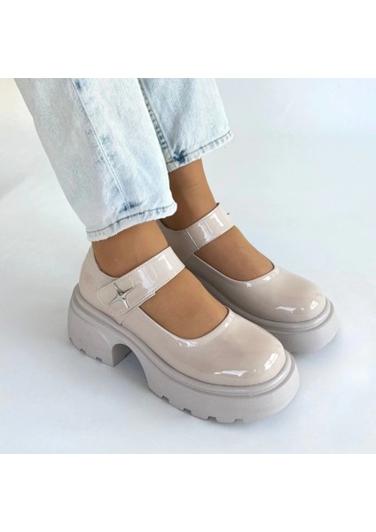 Drnds Siyat Bej Rugan Dolgu Topuk Oxford Ayakkabı (Numara: 37) fırsatları