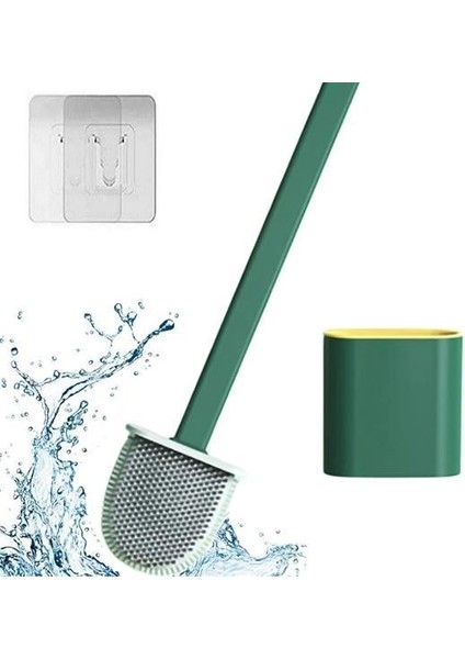 Dumles® Duvara Monte Edilebilir Kapaklı Askılı Klozet Yumuşak Silikon Başlıklı Tuvalet Fırçası Seti modelleri