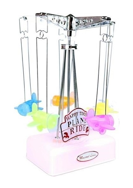 Dumles® Hareketli Uçaklı Kurmalı Hediyelik Küçük Müzik Kutusu Aleti