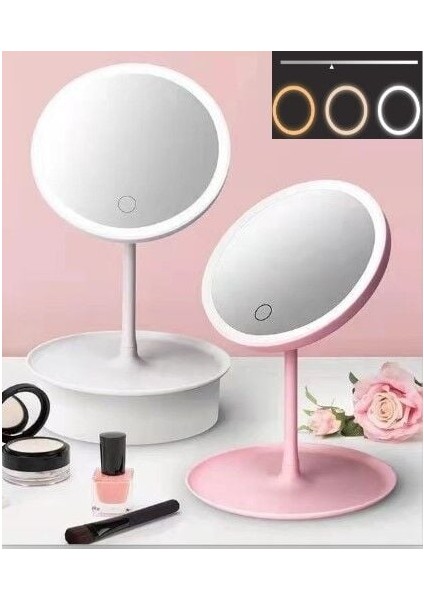 Mulvxurg URG02 LED Işıklı Dokunmatik Makyaj Aynası 3 Kademeli Işık Ayarlı (Mulvix)