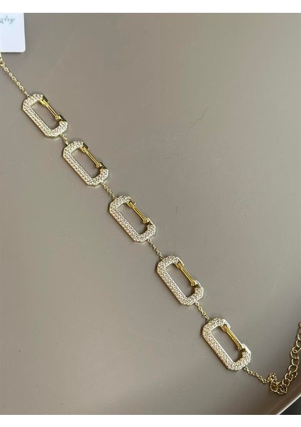 Taşlı Bileklik - Altın