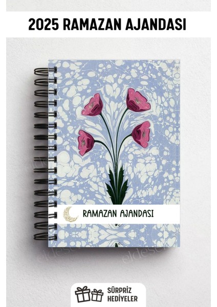 Ramazan Ajandası, Oruç, Hatim, Teravih, Günlük ve Aylık Planlayıcı, Sert Kalın Kapak, Tarihli