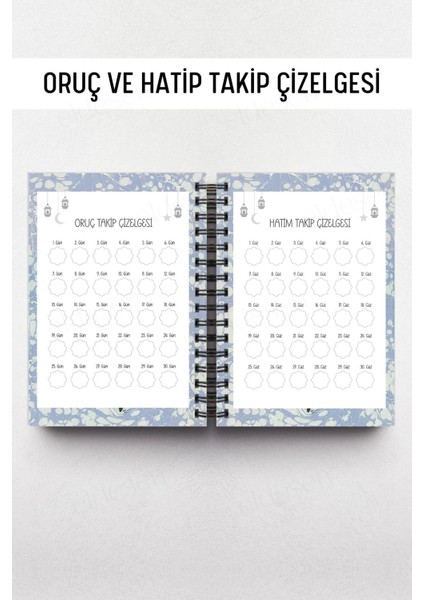Ramazan Ajandası, Oruç, Hatim, Teravih, Günlük ve Aylık Planlayıcı, Sert Kalın Kapak, Tarihli fiyatları