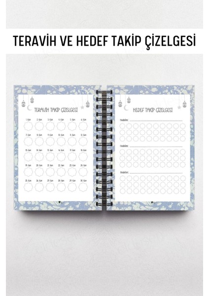 Ramazan Ajandası, Oruç, Hatim, Teravih, Günlük ve Aylık Planlayıcı, Sert Kalın Kapak, Tarihli fırsatları