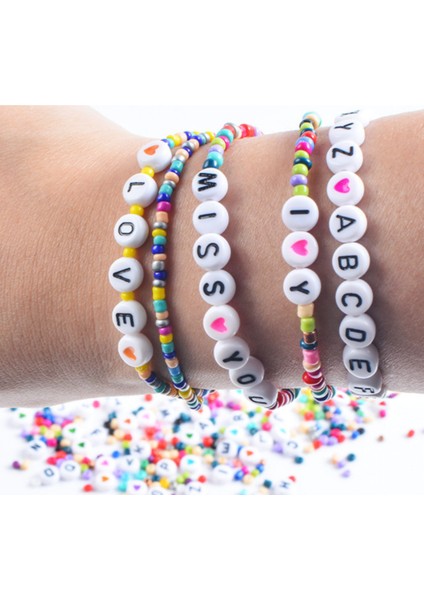 4 Kutu Takı Yapım Seti - Harf Boncuklu Hobi Seti | Kolye, Bileklik, Telefon Charm Yapma Boncuk Seti fiyatları