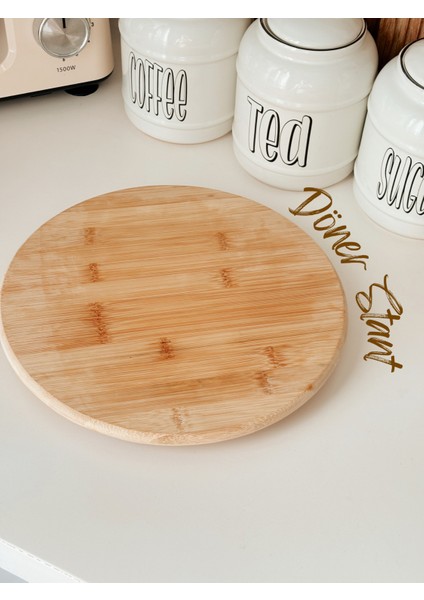 Bambu 360° Döner Standlı Servis ve Sunum Tabağı